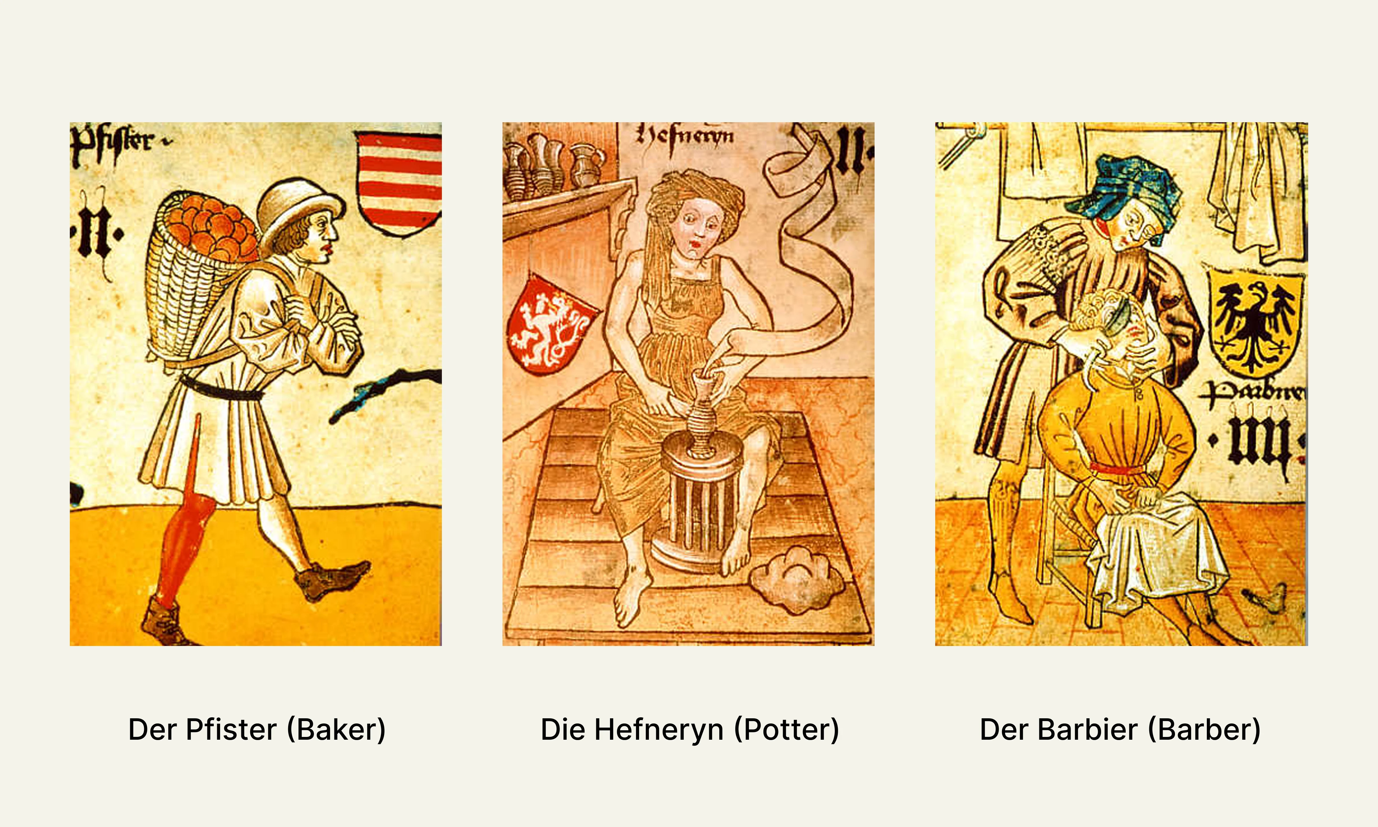 Cards from The Hofämterspiel Deck
