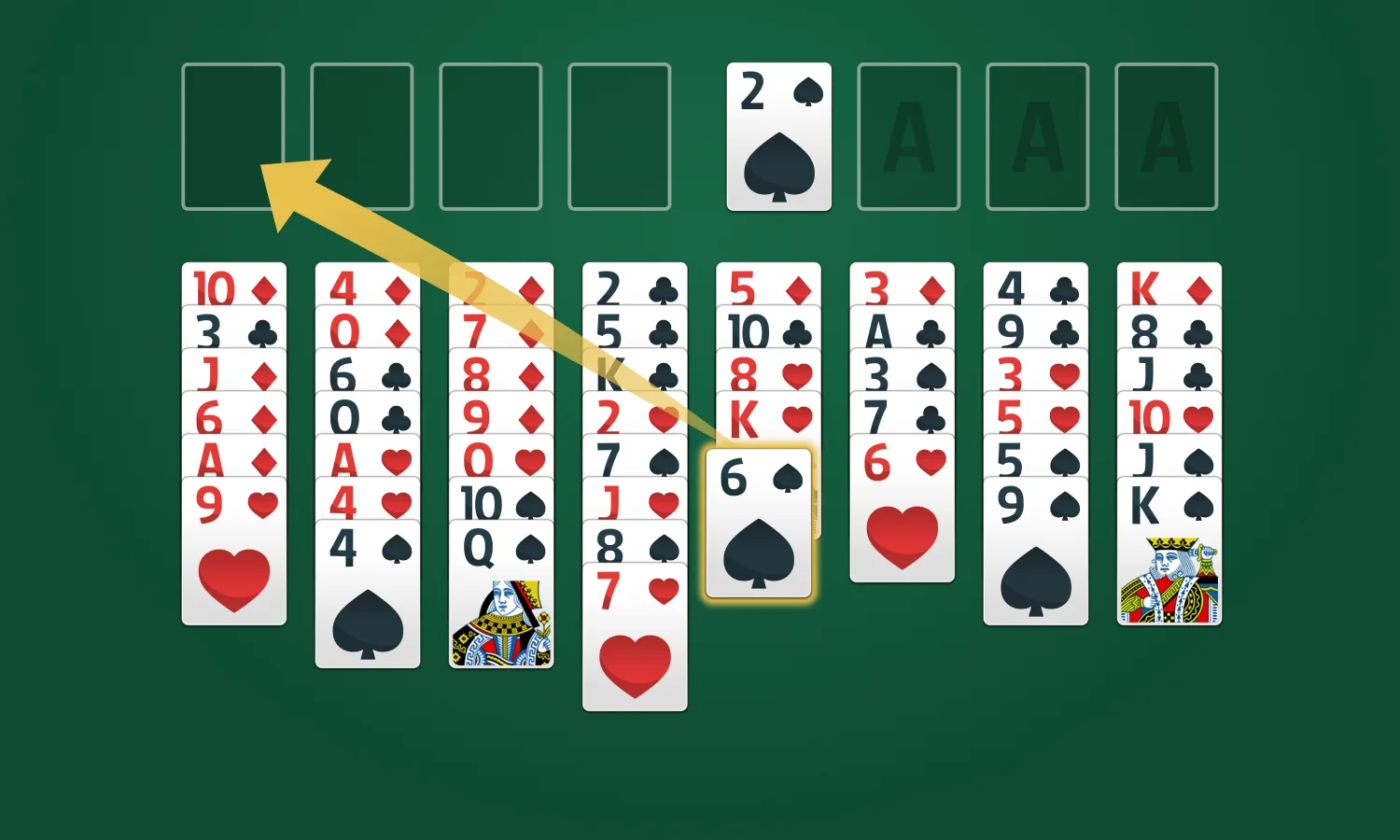FreeCell Solitaire Rules: Step 3