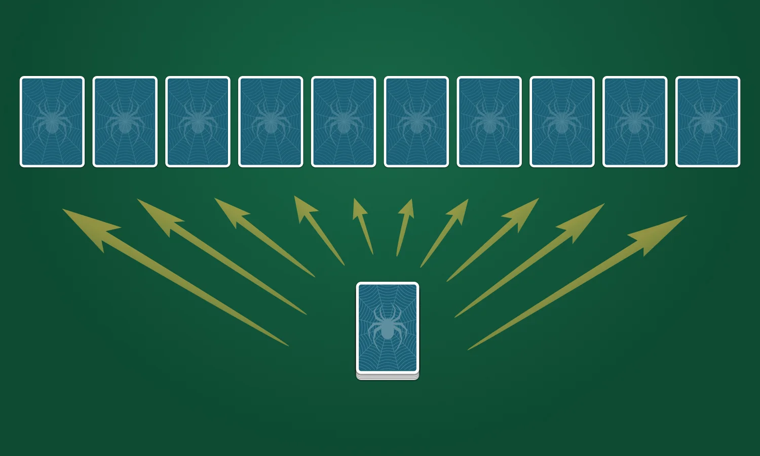 How to Set Up Spider Solitaire: Step 1