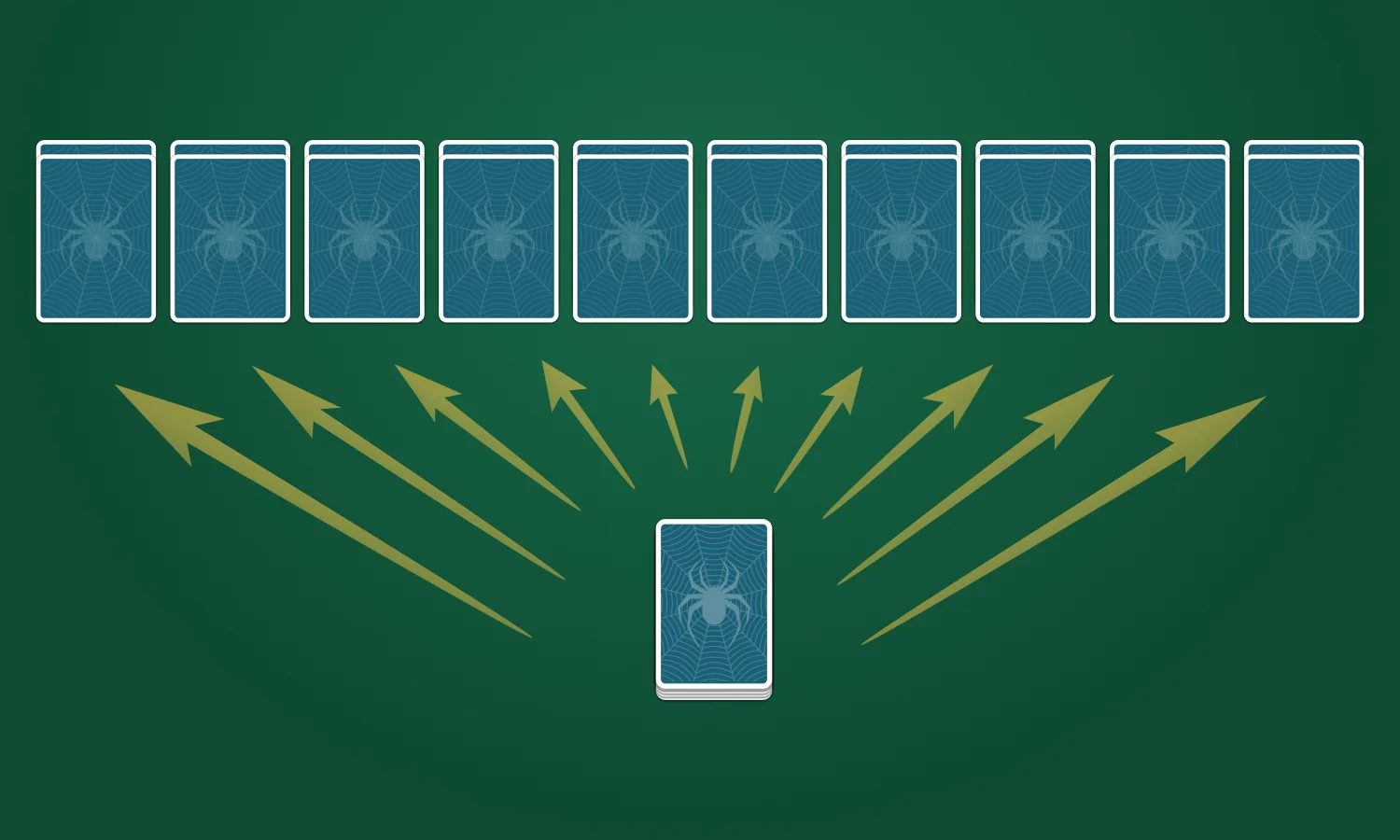 How to Set Up Spider Solitaire: Step 2