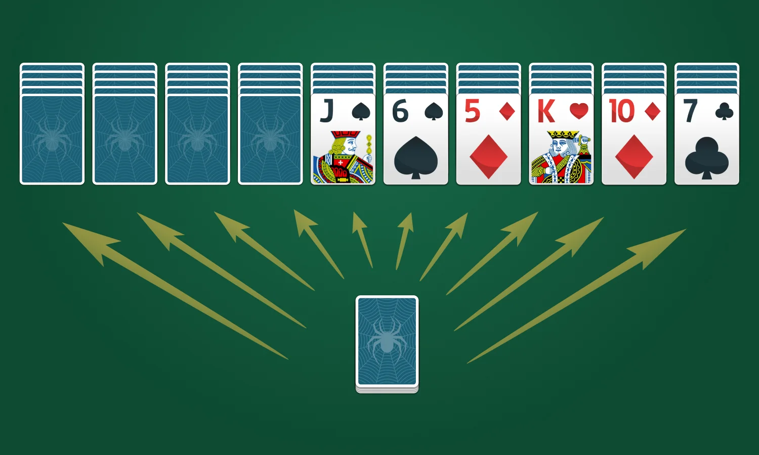 How to Set Up Spider Solitaire: Step 4