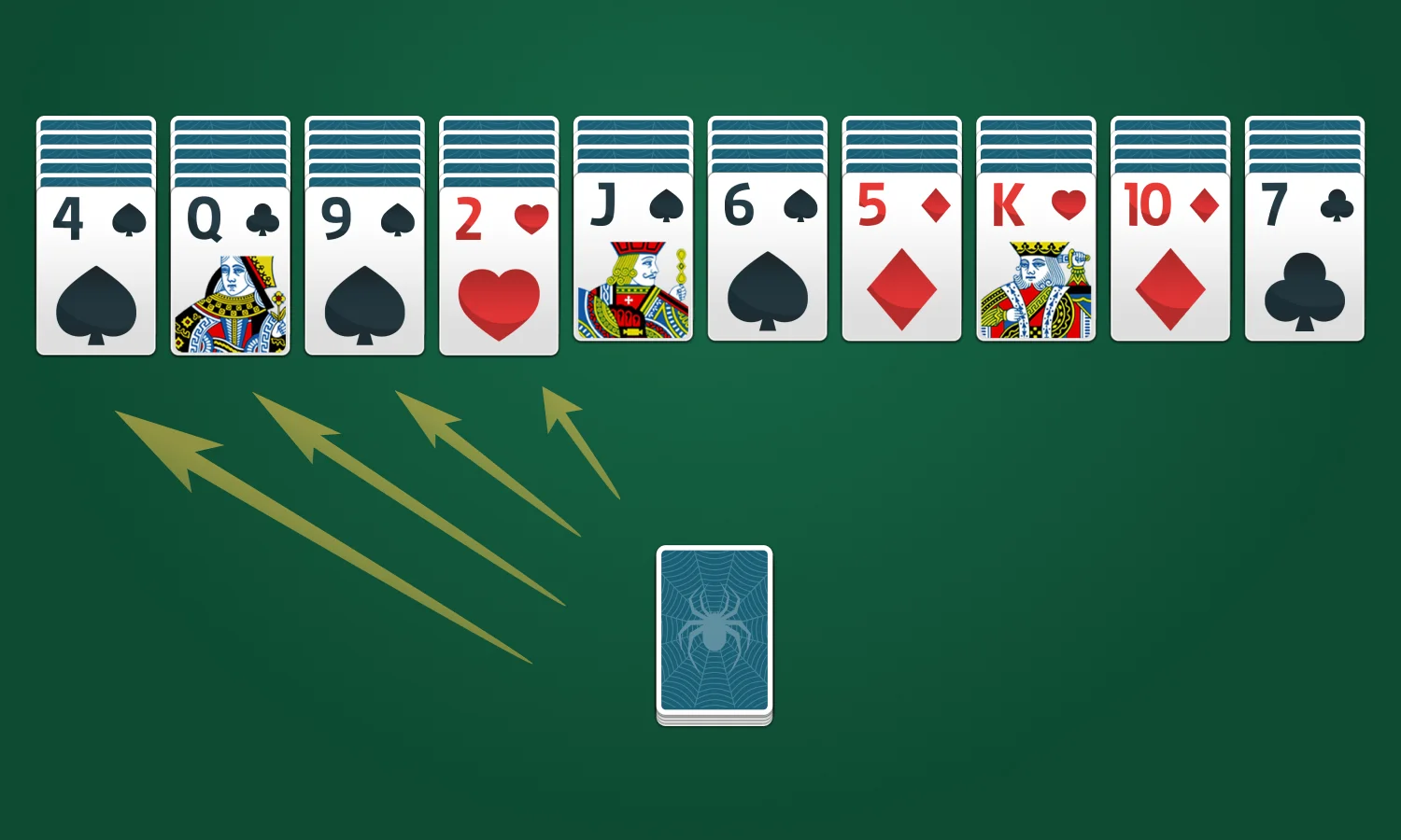 How to Set Up Spider Solitaire: Step 5