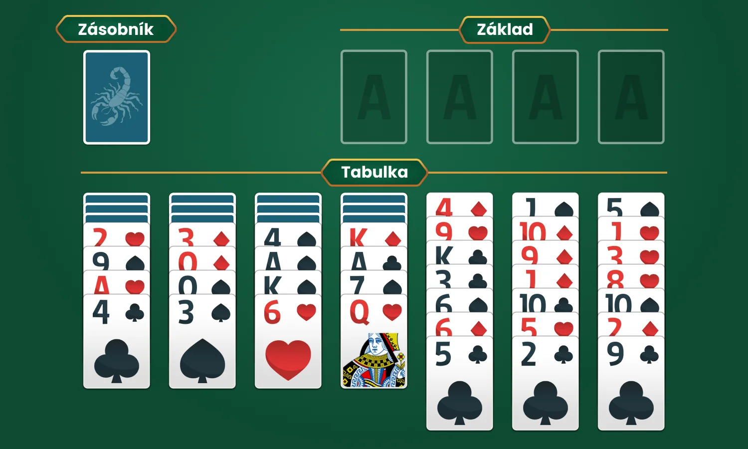 Nastavení Scorpion Solitaire